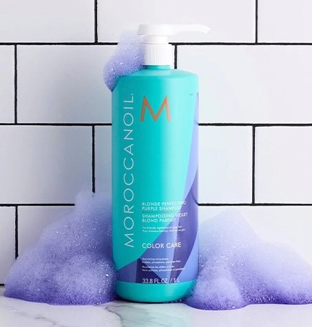 Blonde Perfecting Purple Shampoo Liter - reconnectbypb.com Liter MOROCCANOIL