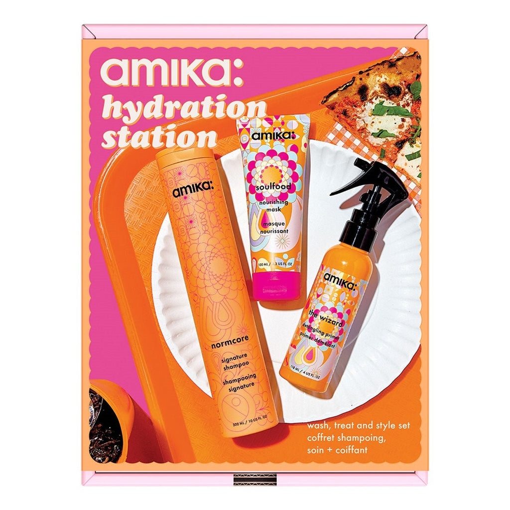 hydration station: wash, treat, and style set - reconnectbypb.com Hair Care Kits amika: